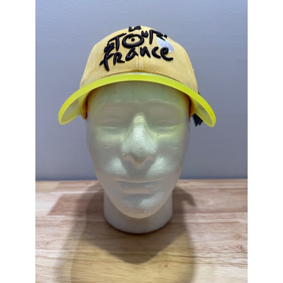 Vtg NOS Official Le Tour de France Adjustable Cycling Hat Cap Florescent Visor - Picture 3 of 17